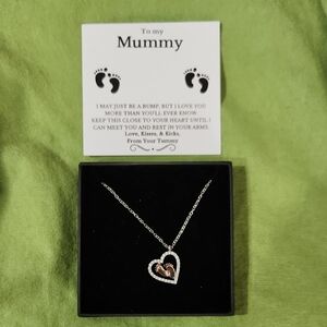 Silver Heart "To my Mummy"Necklace